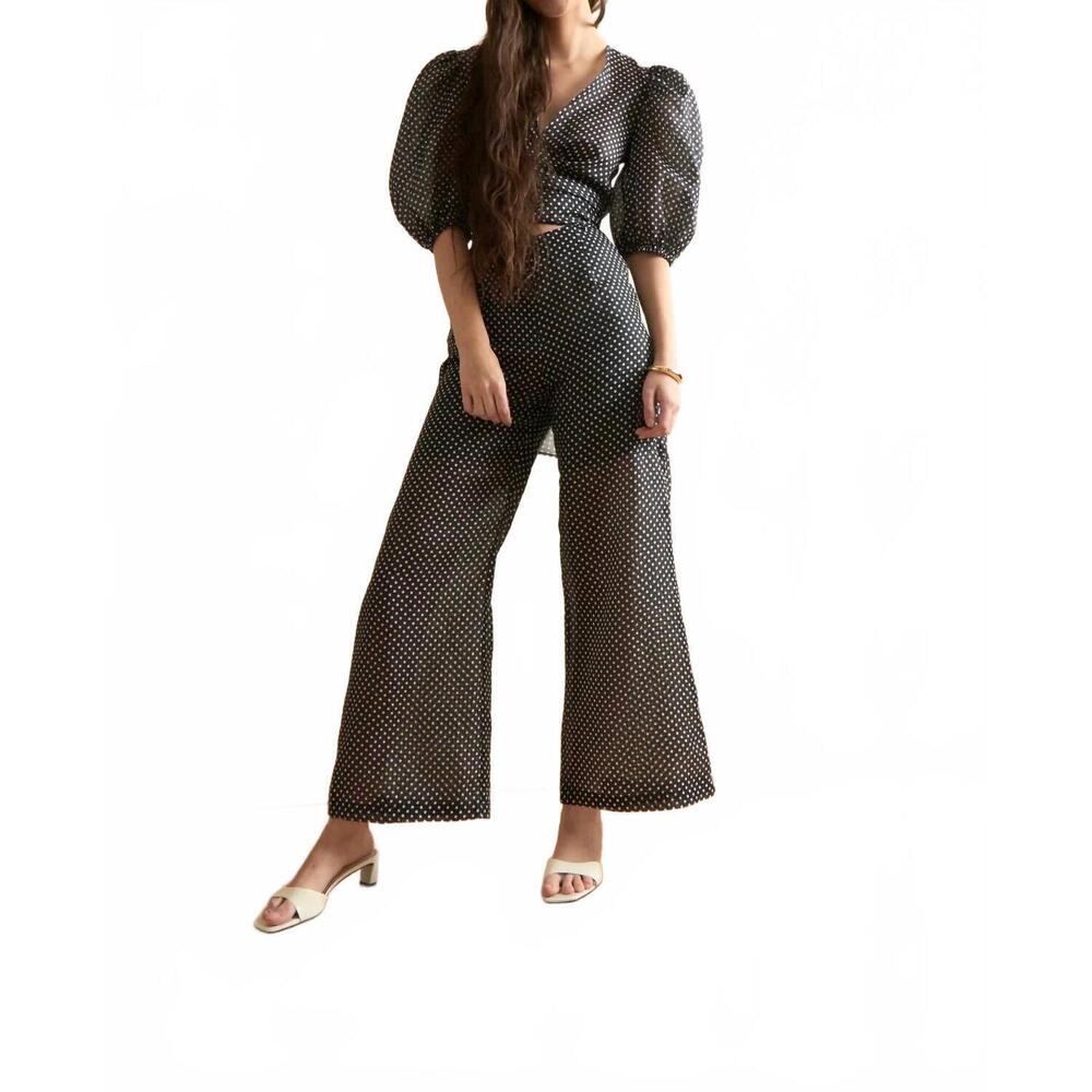 NEW LOUISE NEW YORK libby wide leg pants in polka dot